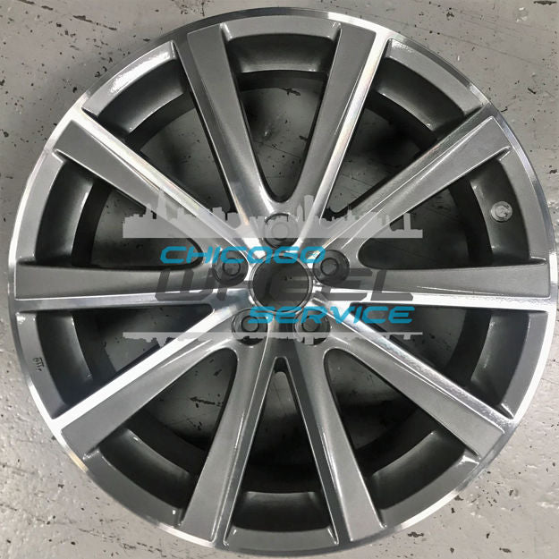 18x7.5 5-Lug 55mm Offset Grey Machined Aluminum Wheel