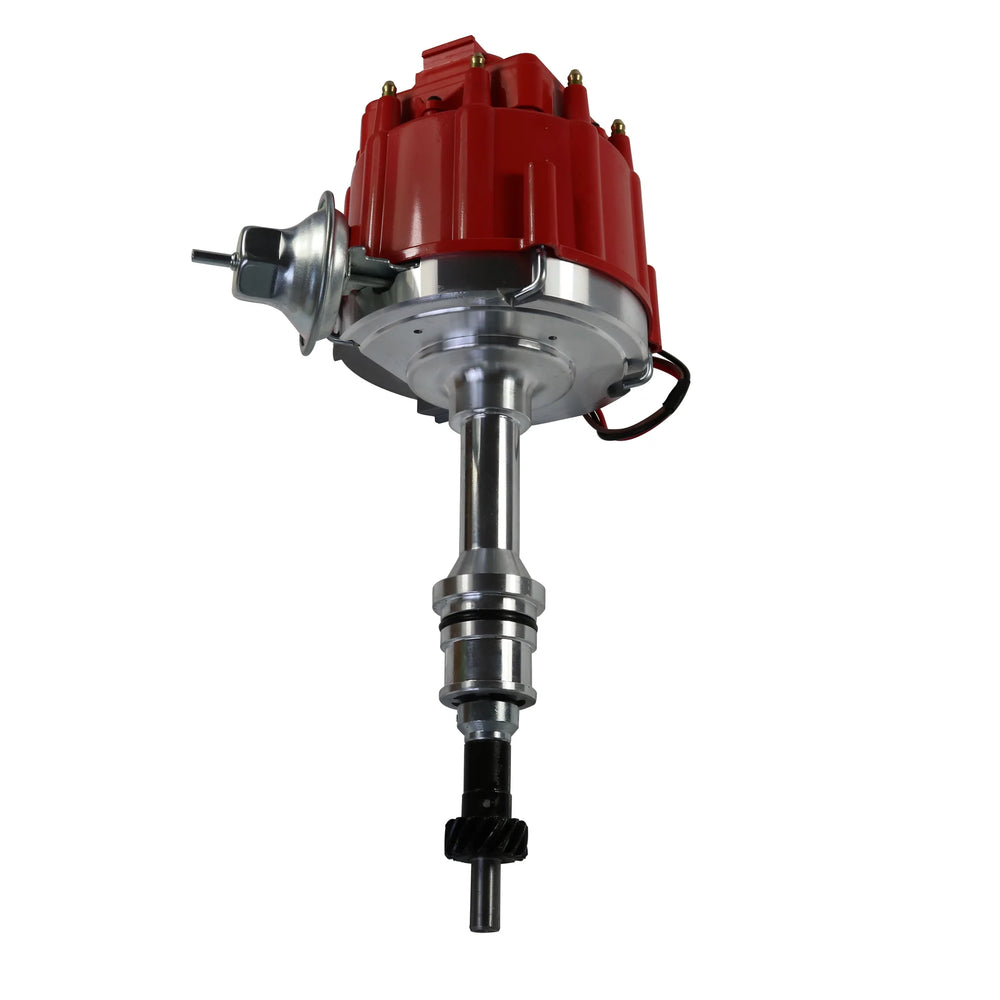 Polished Distributor with Red Caps