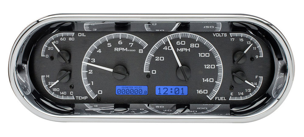 11.4" x 4.4" Universal Rounded Rectangle Gauge Cluster