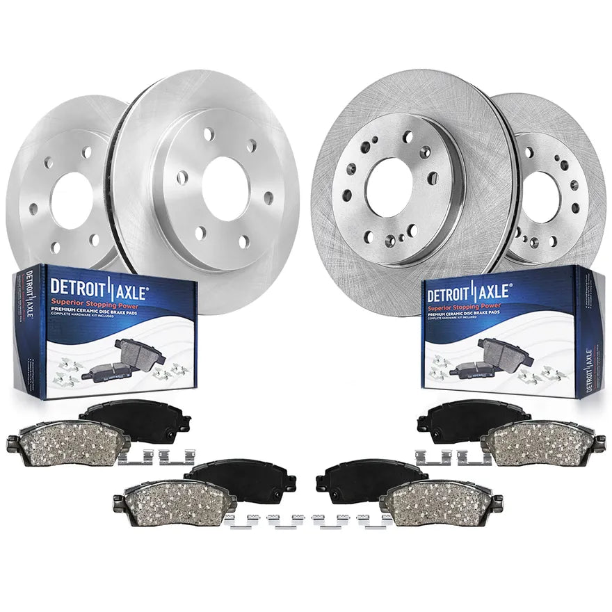 8-Piece Front and Rear Brake Kit