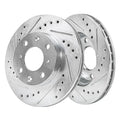 Drilled and Slotted Front Brake Rotors