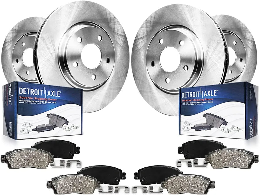 8-Piece Front and Rear Disc Rotor and Ceramic Brake Pad Kit