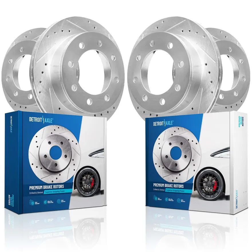 4-Piece Drilled and Slotted Brake Rotor Kit