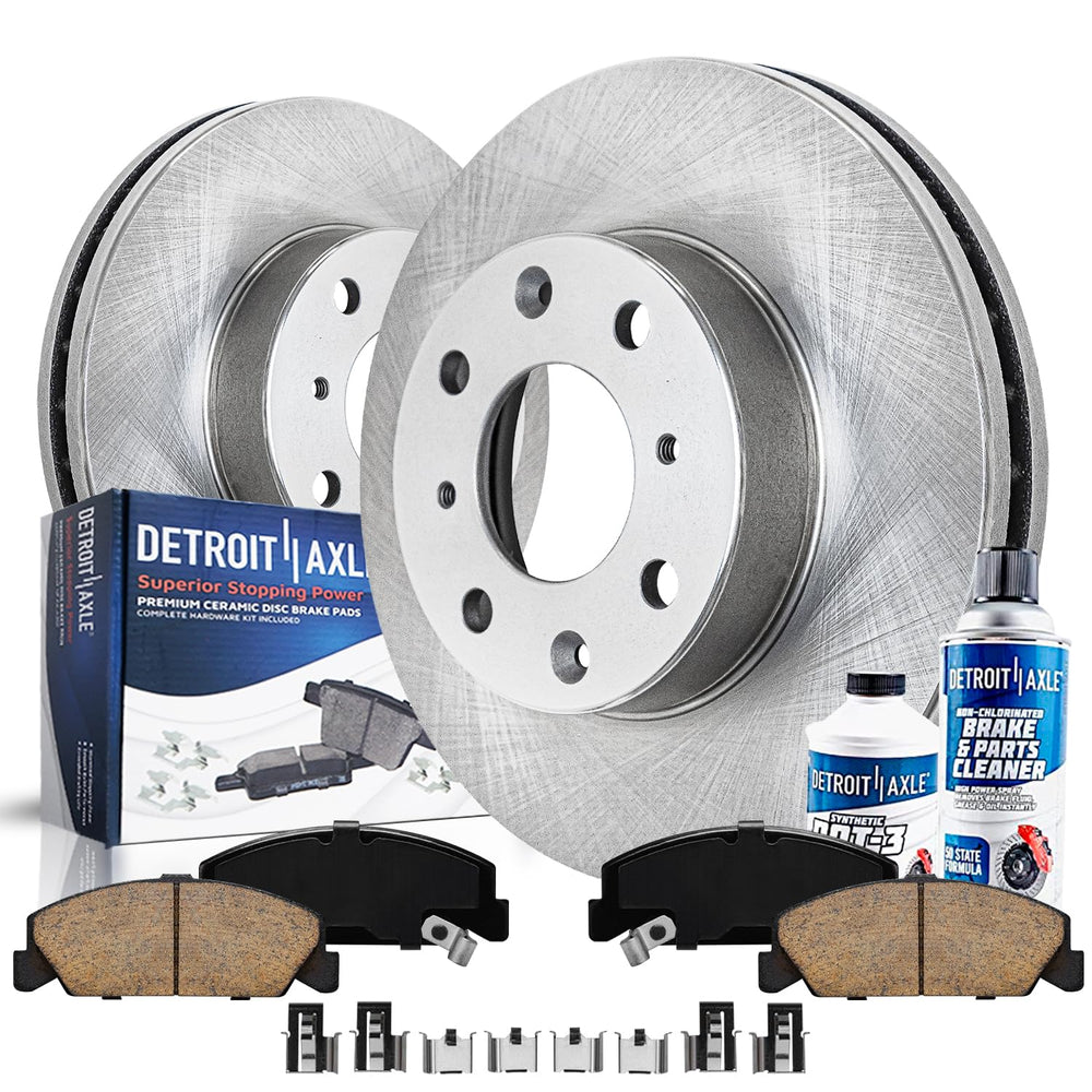 Front Ceramic Brake Pad Set with Hardware