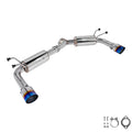Axle-Back Exhaust System w/ 5-Inch Slant-Style Dual Burnt Tips