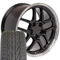 CV04 17x9.5 Black Machined Lip Wheel