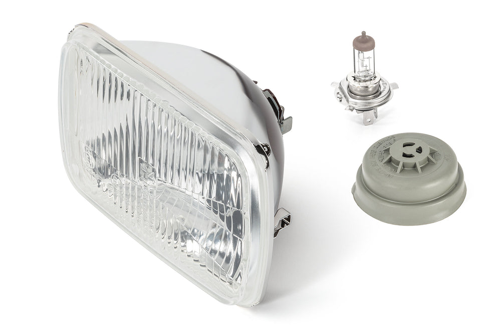 190x132mm H4 Headlamp Kit, Chrome