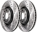 Front Drilled and Slotted Brake Rotor Kit