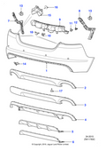 Rear Bumper Valance Trim Black