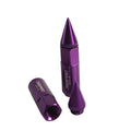 M12x1.5 Spiked Extended Tuner Lug Nuts with Purple Cap