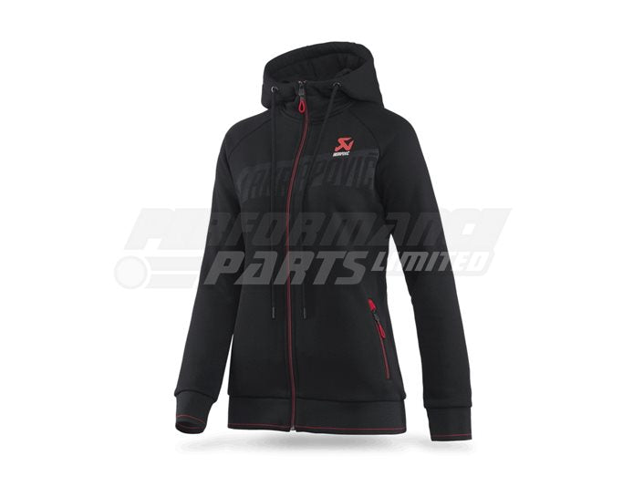 Akrapovic Womens Corpo Zip Hoodie Black - XS