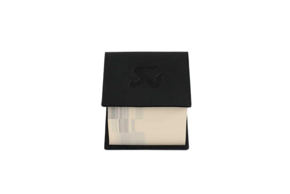 Akrapovic Leather Memo Notepad - Black