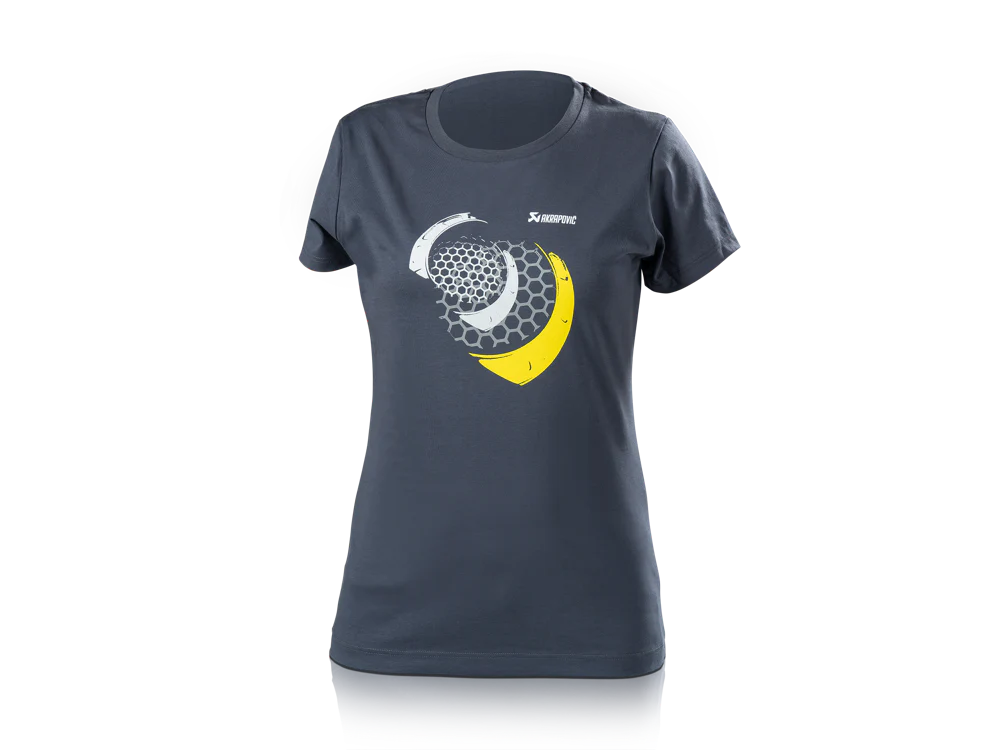 Akrapovic Lifestyle T-shirt Mesh Womens Blue-Grey - Small