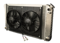 Radiator w/fans Chevelle 64-67 LS Man Trans Raw