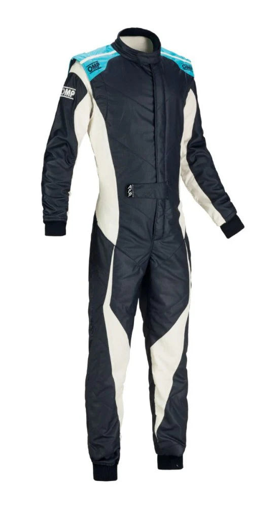 OMP TECNICA EVO SUIT WHITE/ANTHR SIZE 48 FIA 8856-2018 + SFI