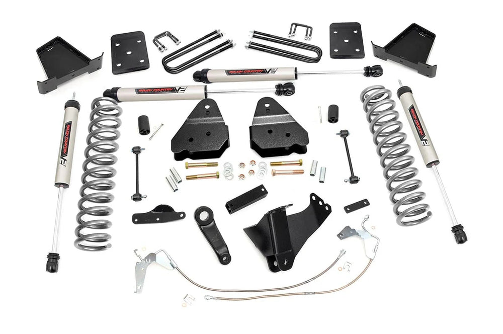 1x 760754 1x 760762 1x 1594BOX1 1x 1563BOX3 1x 9296 4.5 Inch Lift Kit W O Overloads V2 Ford Super Duty 4WD (08-10)