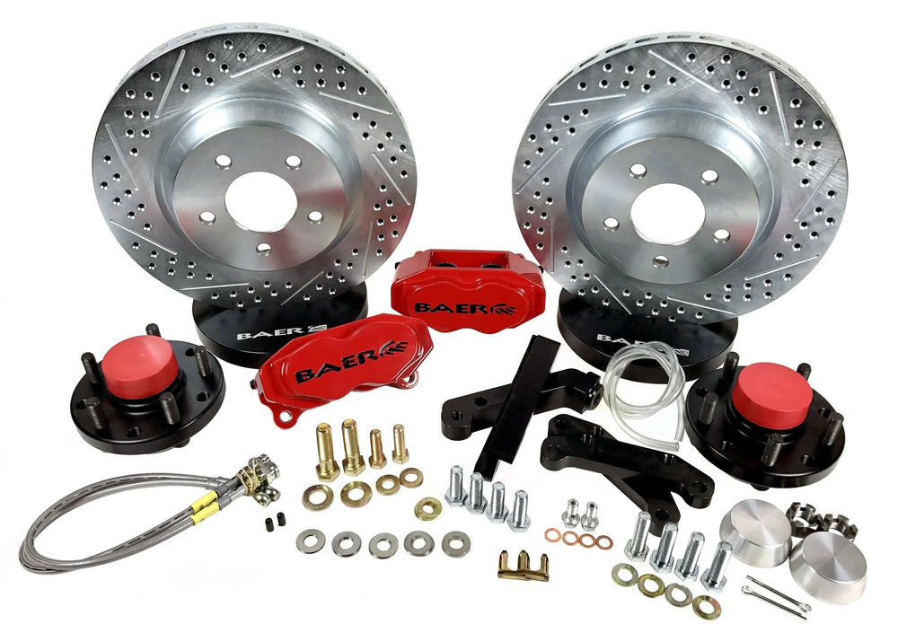 13" SS4+ Brake Sys Frt Red 64-69 Ford