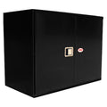 STEEL VERTICAL BOX 48X36X24W/OVERLAPPING DOORS BLK