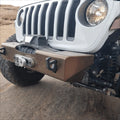 ~(20 lbs. 53X16X11)~ 18-Current - JL-JLU-JT Helix Front Bumper - Kit w/ Centered Drum - Textured Black Powder Coat Aluminum Textured Black PC