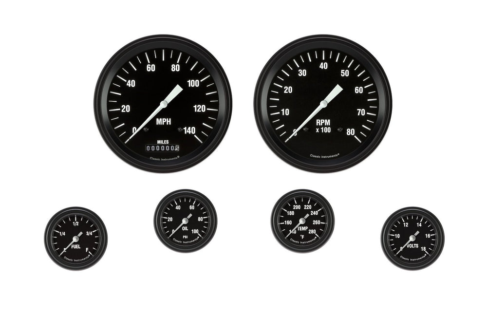 HOT ROD 2" FULL SWEEP 6 GAUGE SET-GM