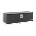 60 X 18 X 18IN UNDER BED ALUMINUM COMPACT BOX TOOL 11.2 CU FT GLOSS BLACK FINISH