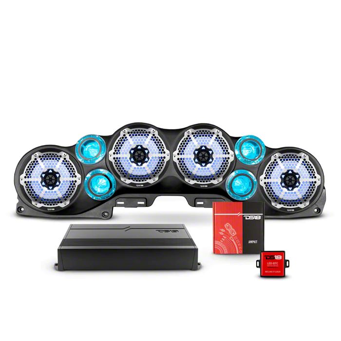 1823 WRANGLER JL/GLADIATOR JT OVERHEAD PACKAGE BLACK SOUND BAR W/BLACK SPEAKERS