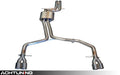 AWE Tuning Audi B8 A5 3.2L Track Edition Exhaust System - Quad 90mm Slash Cut Silver Tips
