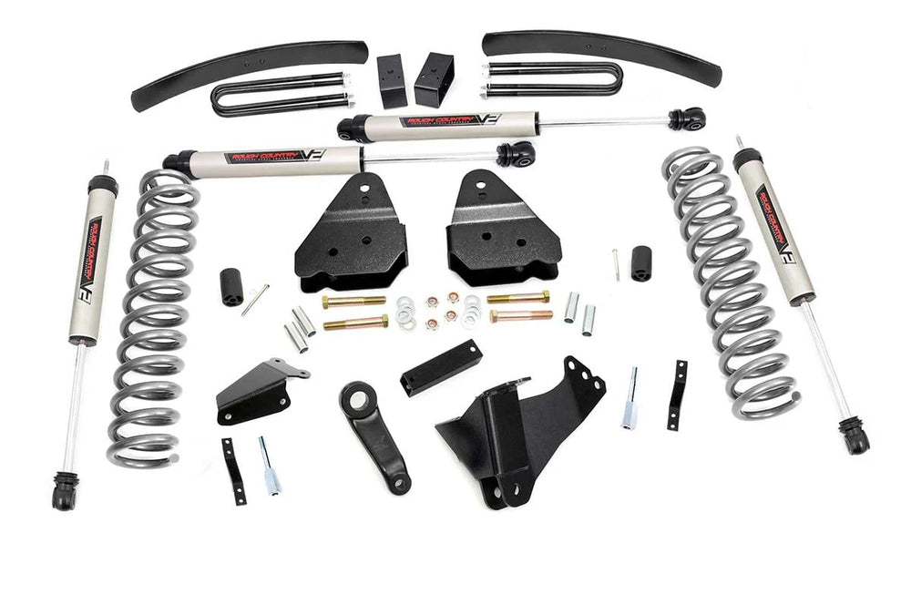 1x 9295 1x 760754 1x 760762 1x 6111 1x 1593BOX1 1x 6552 6 Inch Lift Kit Diesel V2 Ford Super Duty 4WD (2005-2007)