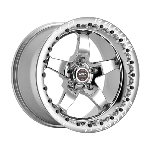 Weld S71 15x11.33 / 5x115 Conical Lug / 6.5in BS Black Wheel 3.18in ID (Medium) - Single Beadlock
