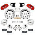 Wilwood Dynapro 6 Front Hub Kit 12.19in Drilled Red 62-72 CDP B & E Body-Drum