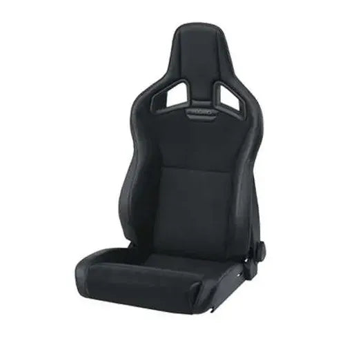 Recaro Cross Sportster CS Driver Seat - Black Vinyl/Black Suede (Silver Logo)