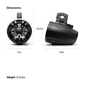 2PACK BLACK 8IN SPEAKERS TWO AMPLIFIED + TWO BATTERIES