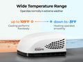 15000 BTU NONDUCTED RV ROOFTOP A/C UNIT WITH HEAT STRIP IN BLACK
