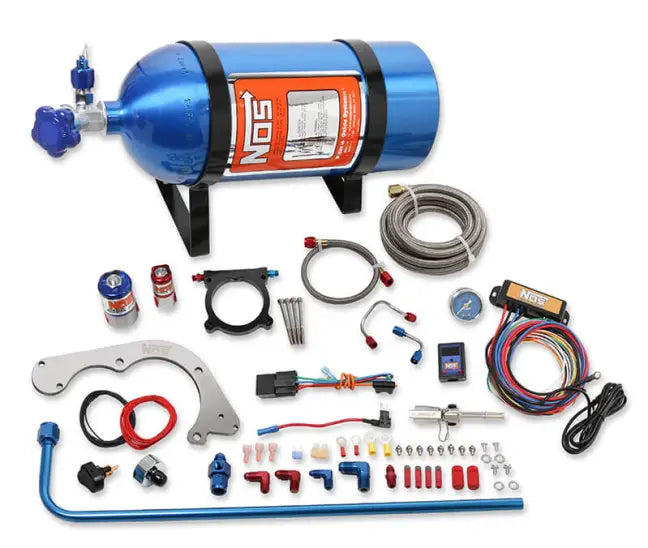 Plate Wet Nitrous System Ford 2011-2014 Ford Mustang W/ 5.0L V8 Coyote Engine Includes 10Lb Blue Bottle And 80MM Plate NOS