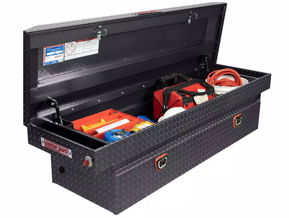 SADDLE BOX ALUMINUM FULL STANDARD GUNMETAL GRAY 11.0 CU FT