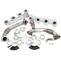 HIGH FLOW EXHAUST MANIFOLD AND UPPIPES KIT SILVERADO/SIERRA 6.6L LML BLACK