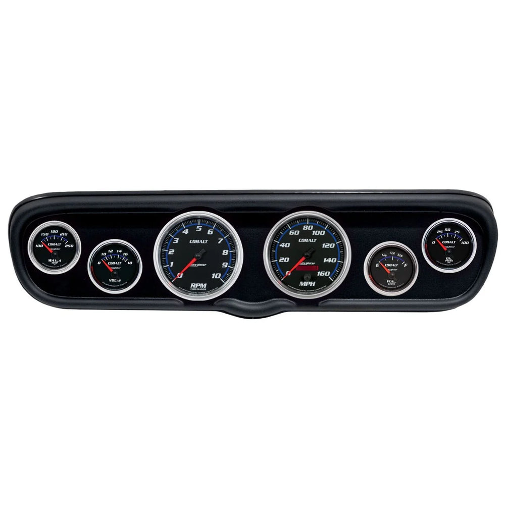 66 FORD MUSTANG 33/8IN X 2 & 21/16IN X 4 DIRECT FIT DASH KIT COBALT