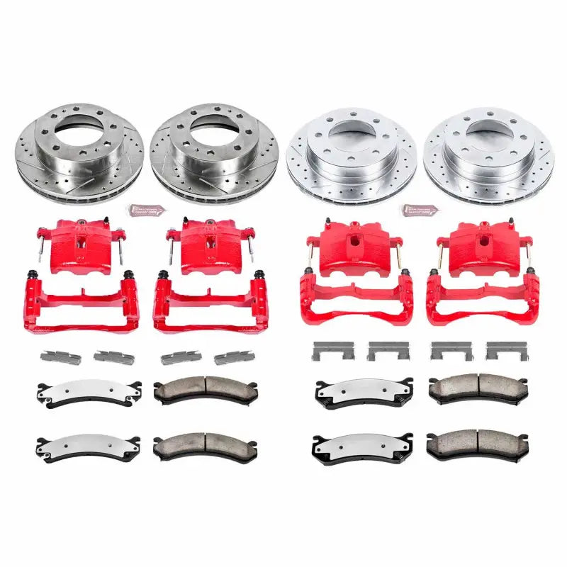 Power Stop 2004 Chevrolet Silverado 2500 HD Front & Rear Z23 Evolution Sport Brake Kit w/Calipers