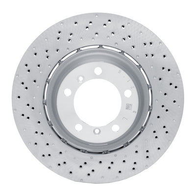 R1 Concepts Hi-Carbon Alloy GEOMET Coated Rotor - Drilled Fits Porsche Cayman