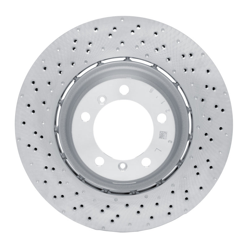 R1 Concepts Hi-Carbon Alloy GEOMET Coated Rotor - Drilled Fits Porsche Cayman
