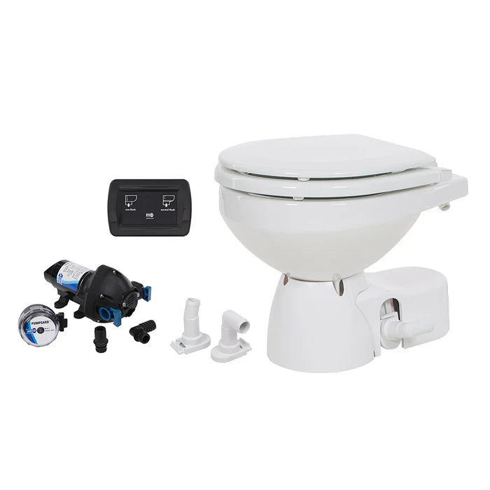 QFE2 TOILET W/PUMP CMPCT 24V--DOUBL