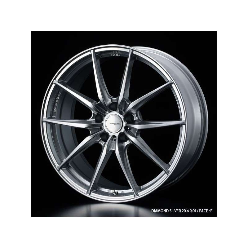WedsSport FT-117 20 x 9.0 45 5-114.3 DI-SI (Diamond Silver)