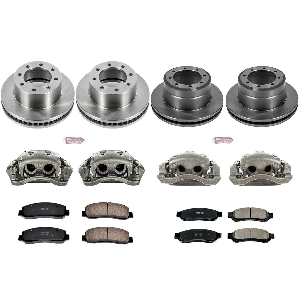 Power Stop 2011 Ford F-350 Super Duty Autospecialty Kit w/ Calipers - Front and Rear