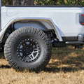~(45 lbs. 53X25X9)~ 19-Current - JL-JLU Notorious Dovetail Rear Flare - Semi Gloss Black Powder Coat Alum Semi Gloss Black PC