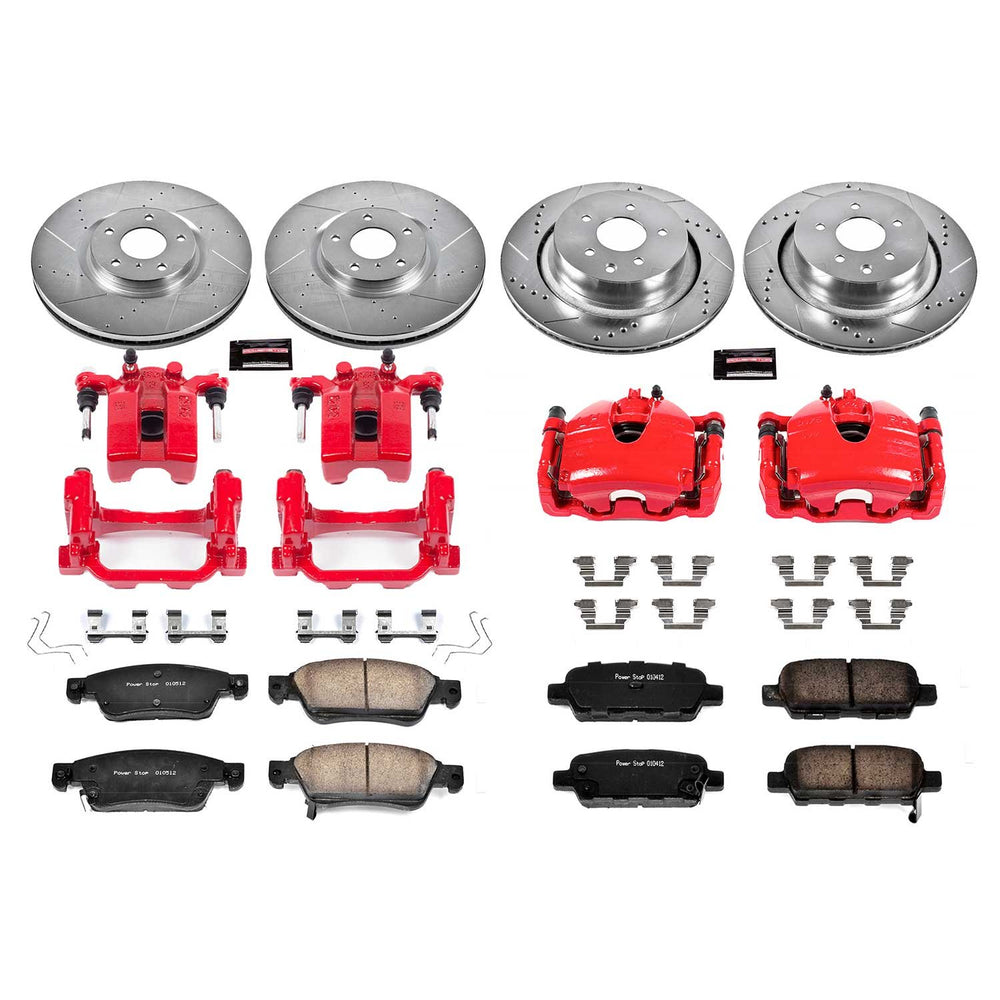 Power Stop 07-08 Infiniti G35 Front & Rear Z23 Evolution Sport Brake Kit w/Calipers