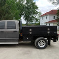 21X13X60 INCH GLOSS BLACK DIAMOND TREAD ALUMINUM PICKUP CONTRACTOR WITH LOWER DOOR