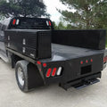 21X13X60 INCH GLOSS BLACK DIAMOND TREAD ALUMINUM PICKUP CONTRACTOR WITH LOWER DOOR