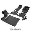 Armorlite 20-23 Jeep Wrangler 4XE full vehicle kit (front and rear flooring cargo mat wheelhouse covers (l/r) WITH subwoofer mesa smoke