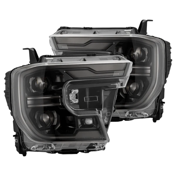AlphaRex 24-26 Ford Ranger LUXX LED Proj Headlights Alpha Blk w/Activ Light/Seq Signal/Switchback