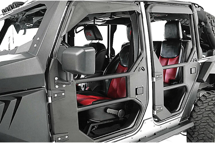 Fab Fours Front Full Tube Doors Fits 07-18 Wrangler (JK)